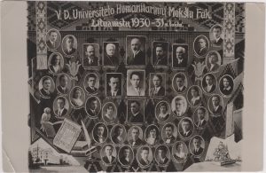 R. Goldbergas. VDU Humanitarinių mokslų fakulteto lituanistų 1930-1931 m. laida. 1931 m. MLLM F3 534. Maironio lietuvių literatūros muziejus. Naudojimo teisės: PD. Nuotrauka iš LIMIS