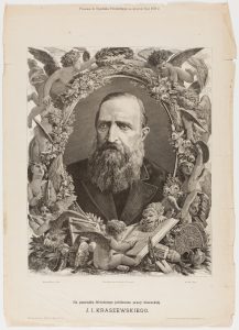 Maurycy Orgelbrand. Na pamiątkę 50-letniego jubileuszu pracy literackiéj J. I. Kraszewskiego [Jozefo Ignaco Kraševskio 50 metų kūrybos atminimui]. 1879 m. Šiaulių „Aušros“ muziejus. Naudojimo teisės: CC BY-NC-ND. Nuotrauka iš Europeanos