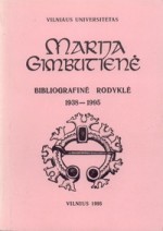 Marija Gimbutienė: bibliografinė rodyklė, 1938-1995. – Vilnius, 1995. Knygos viršelis