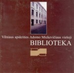 Vilniaus apskrities Adomo Mickevičiaus viešoji biblioteka. – Vilnius, 1998. Bukleto viršelis
