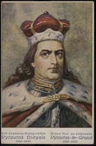 Adomas Varnas. Did. Lietuvos kunigaikštis Vytautas Didysis 1392–1430: [portretas]. Apie 1930 m. Lietuvos nacionalinė Martyno Mažvydo biblioteka. Naudojimo teisės: PD. Nuotrauka iš Europeanos