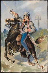 Nežinomas Lietuvos XIX a. pab. dailininkas. Raitas Tadas Kosciuška. 1897 m. Lietuvos nacionalinis dailės muziejus. Naudojimo teisės: CC BY-NC-ND. Nuotrauka iš Europeanos