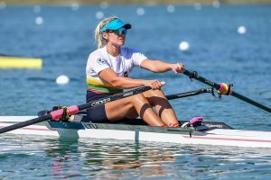 Viktorija Senkutė Europos akademinio irklavimo čempionate (2022). Nuotr. iš Visuotinės lietuvių enciklopedijos