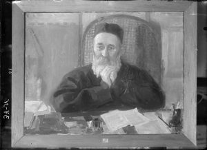 Kazys Vosylius. Negatyvas. Paveikslas „Prof. J. Jablonskis“ senojo Karo muziejaus ekspozicijoje. 1928 m. VDKM N 37. Vytauto Didžiojo karo muziejus. Naudojimo teisės: PD. Nuotrauka iš LIMIS
