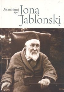 Atsiminimai apie Joną Jablonskį: šaltiniai. – Vilnius, 2010. Knygos viršelis