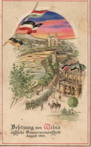 [2] : Besetzung von Wilna russische Bouvernementstadt. August 1915 [Grafika]. - [S. l.] : [s. n.], [1917?]. - 1 atvirukas : spalv.