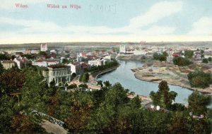 [12] : Wilno. Widok na Wilje [Grafika]. - [Стокгольм] : акц. О-во Гранберг в Стокгольме, [1912]. - 1 atvirukas : spalv.