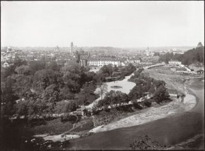 Stanisław Filibert Fleury. Vilniaus panorama nuo Bekešo kalno. Apie 1895 m. Lietuvos nacionalinis muziejus. Naudojimo teisės: CC BY-NC-ND. Nuotrauka iš Europeanos