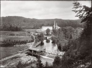 Stanisław Filibert Fleury. Kučkuriškių popieriaus fabrikas. XIX a. pab. Lietuvos nacionalinis muziejus. Naudojimo teisės: CC BY-NC-ND. Nuotrauka iš Europeanos