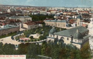 [52] : Blick auf die Stadt Wilna [Grafika]. - [Wilno] : Verlag J. Ch. W., [1915-1917]. - 1 atvirukas : spalv.